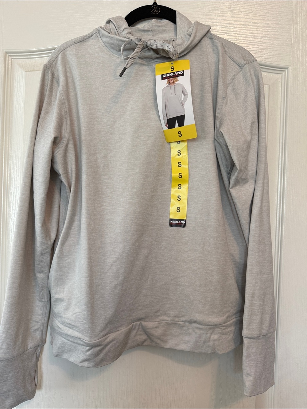 Kirkland Signature Ladies' Lightweight Pullover Hoodie in Light Gray